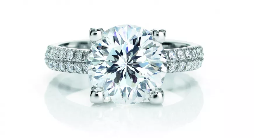 кольцо из белого золота с бриллиантами из коллекции CENTO BRIDAL - фото