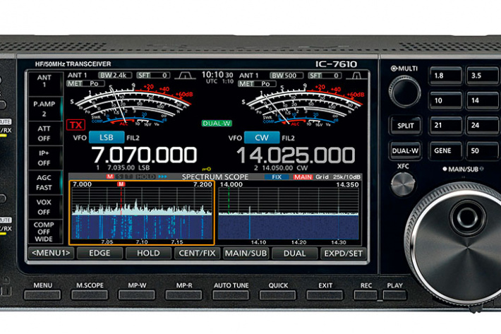 Продвинутый радиолюбительский КВ-трансивер Icom IC-7610 обладает широким набором функций  - фото