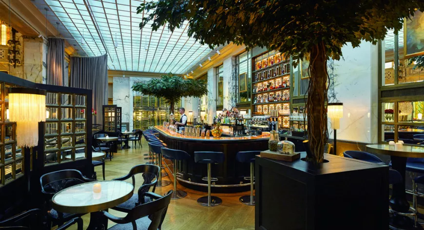 В оформлении 
The Bank Brasserie 
& Bar 
использованы 
картины 
и фотографии, 
выполненные 
австрийскими, 
американскими, 
польскими, 
чешскими 
мастерами - фото