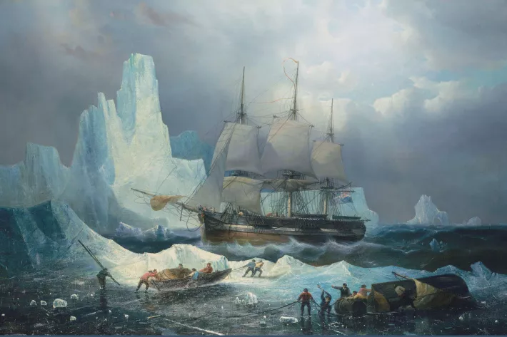 Франсуа Мусен. Erebus во льдах в 1846 г. (National Maritime Museum, Greenwich, London) - фото