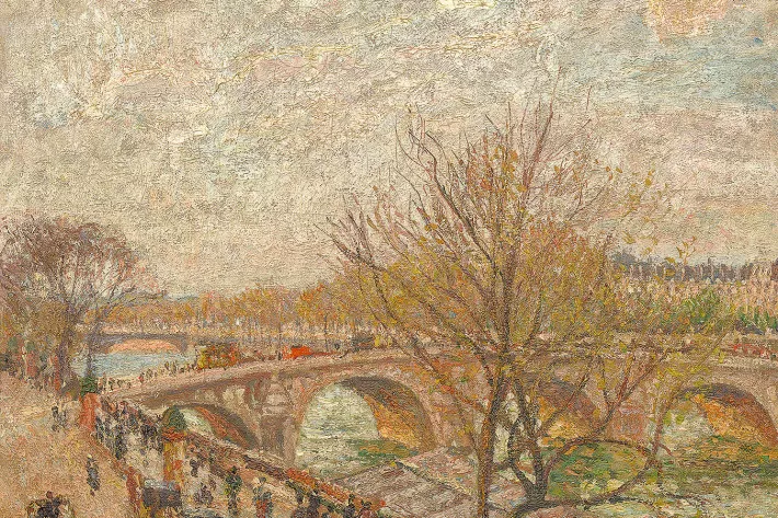 Камиль Писсарро, «Королевский мост» (1903). Работа родоначальника импрессионизма из коллекции Хартманов выставлена на нью-йоркские торги Bonhams. Эстимейт — 
$ 1,2–1,8 млн - фото