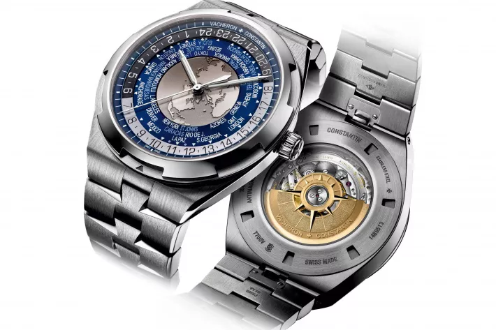 Пока Vacheron
Constantin Overseas
World Time
выпускают только
в стальном корпусе
диаметром 43,5 мм
на фирменном
стальном браслете - фото