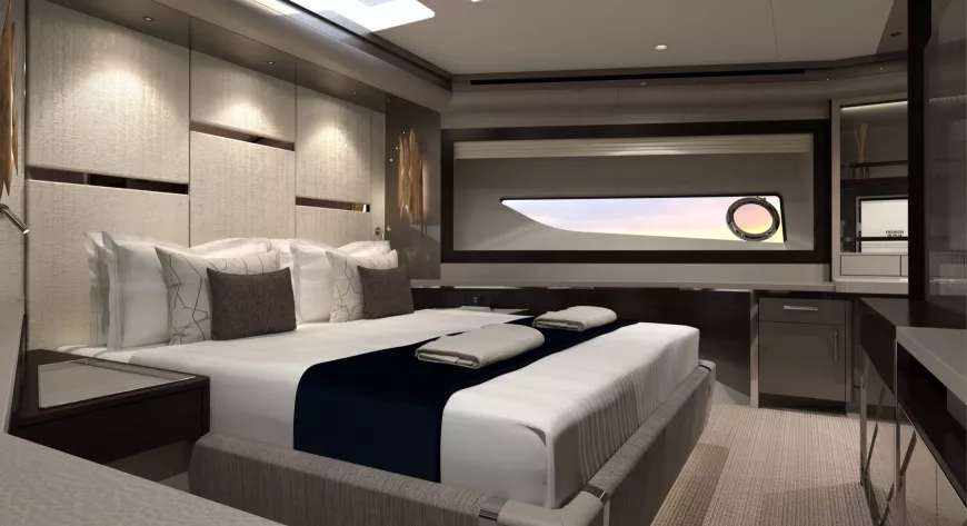 Интерьер носовой VIP-каюты - фото