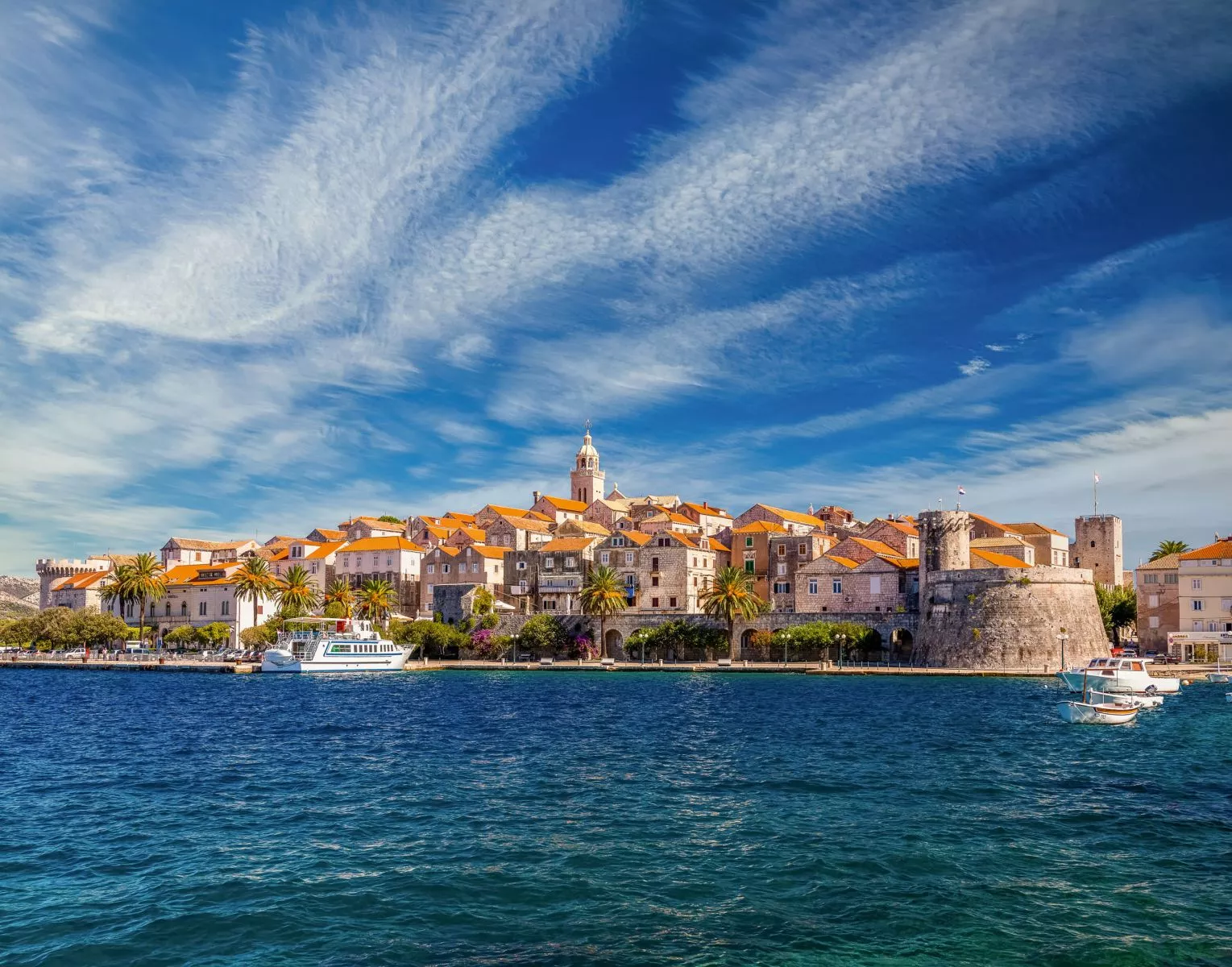 Остров Корчула, Хорватия, вид с моря