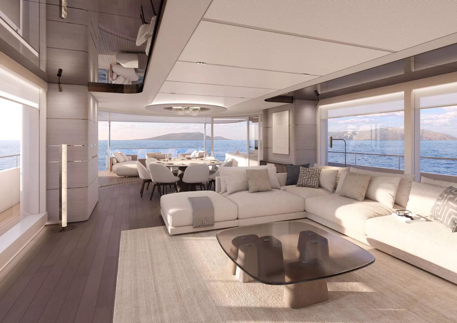 Салон яхты Princess Odyssey 108, рендер